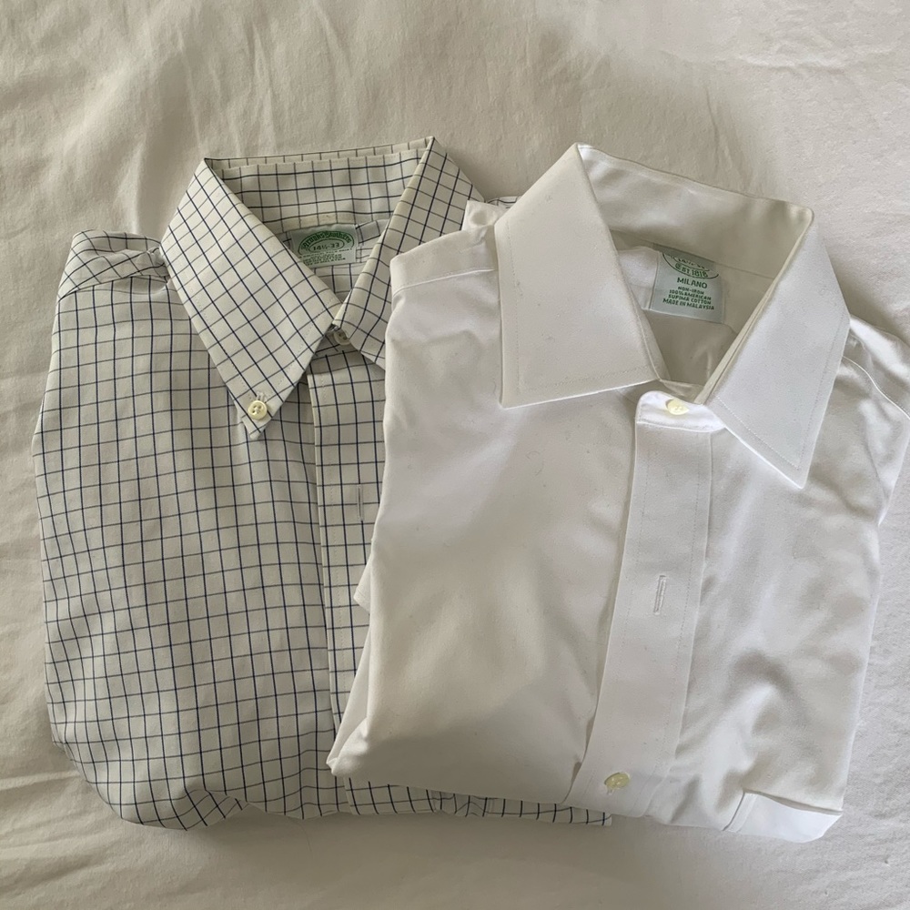 Brooks Brothers no-iron oxford shirts, 14.5-33